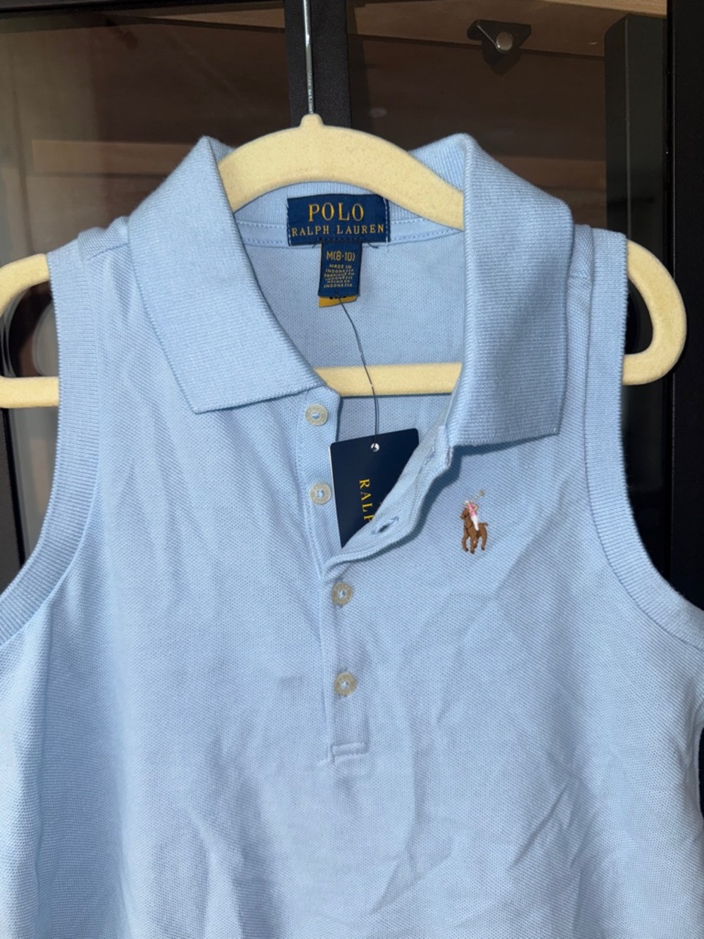 NEW Ralph Lauren Polo tank top sleeveless girl light shirt pony logo embroidered - Picture 4 of 7